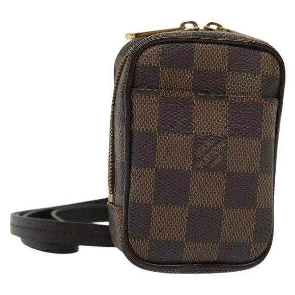 LOUIS VUITTON Damier Ebene Etui Okapi PM Pouch N61738 LV Auth 138757 - Picture 1 of 16